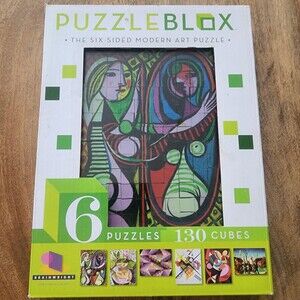 Brainwright PuzzleBlox Six-Sided Modern Art Puzzle 6 Puzzles 130 Cubes Ages 10+